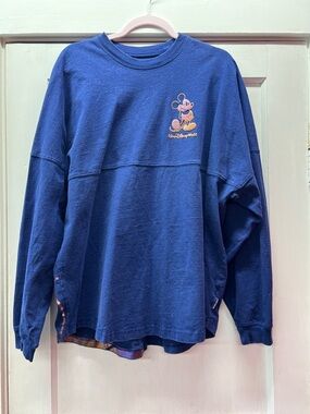 WALT DISNEY WORLD 50th Anniversary Blue Sparkle Spirit Jersey XL